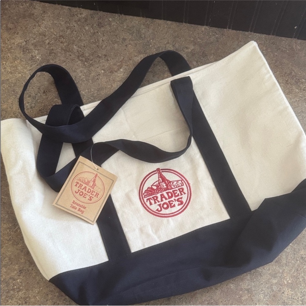 NWT Trader Joe’s Original Canvas Tote Bag - Picture 2 of 7
